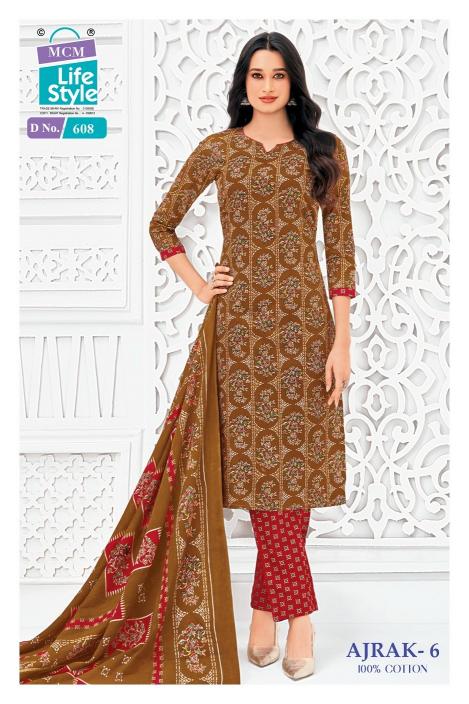 MCM ajrak vol-6 cotton kurtis wholesale